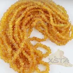 Amber necklace baroque light cognac